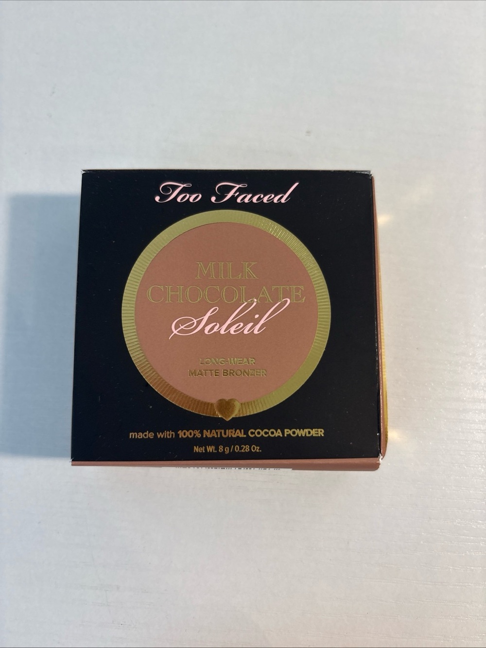 Too Faced MILK Chocolate Soleil Matte Bronzer, Full Size 0.28oz/8g, New